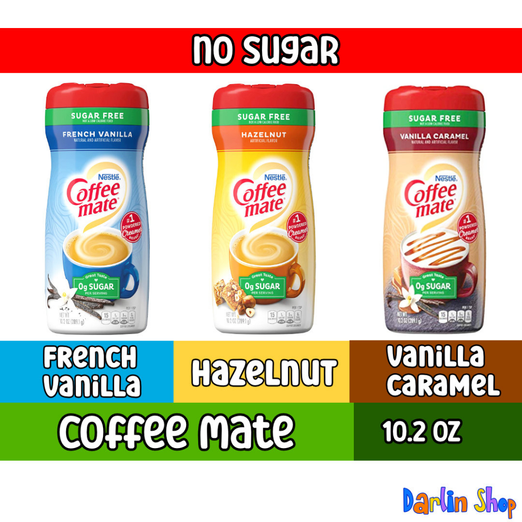 Nestle Coffee mate Sugar Free Hazelnut Powder Coffee Creamer, 10.2 oz 