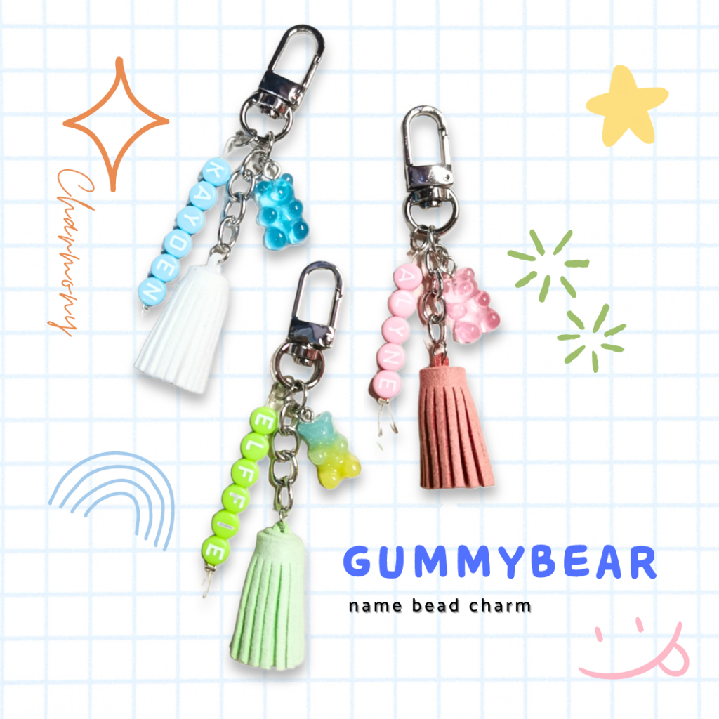 Colorful Gummy Bear Charms Keychain/Bag Charm