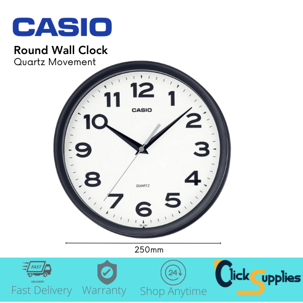 Casio round cheap resin wall clock