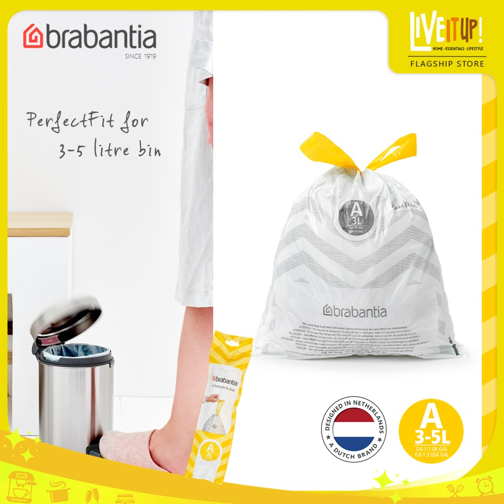 Brabantia Rubbish Dust Bin Bags Liners Size