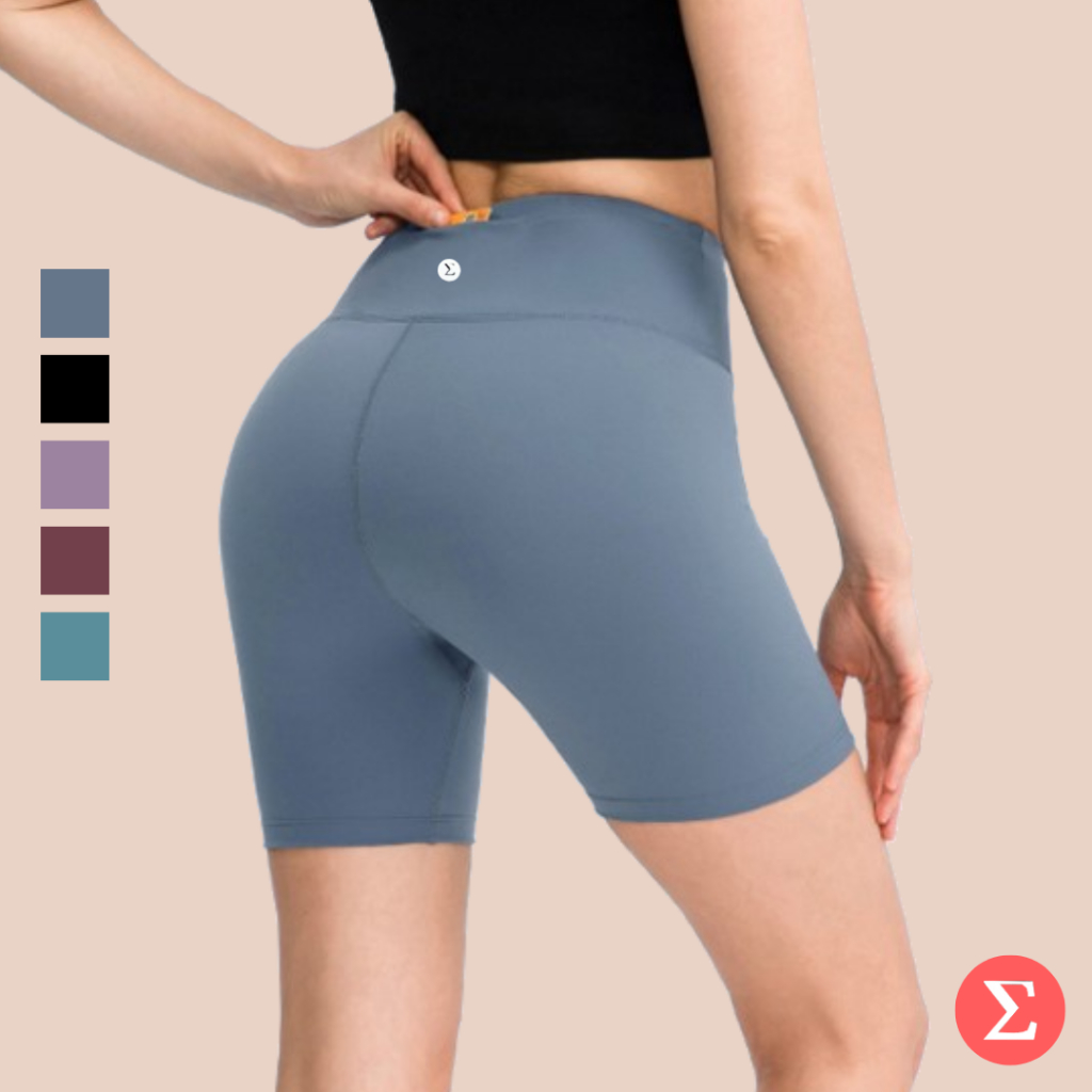 RESTOCK] High Waist Yoga Pants with back pockets/ Cycling pants/ Short  tights/ Gym pants for Ladies/ EMC Biker Shorts