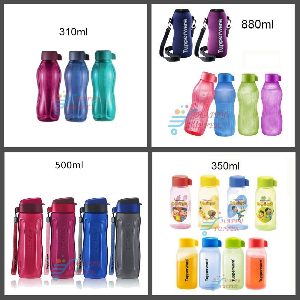 TUPPERWARE ECO WATER DRINK BOTTLE 500ml FUSCHIA PINK