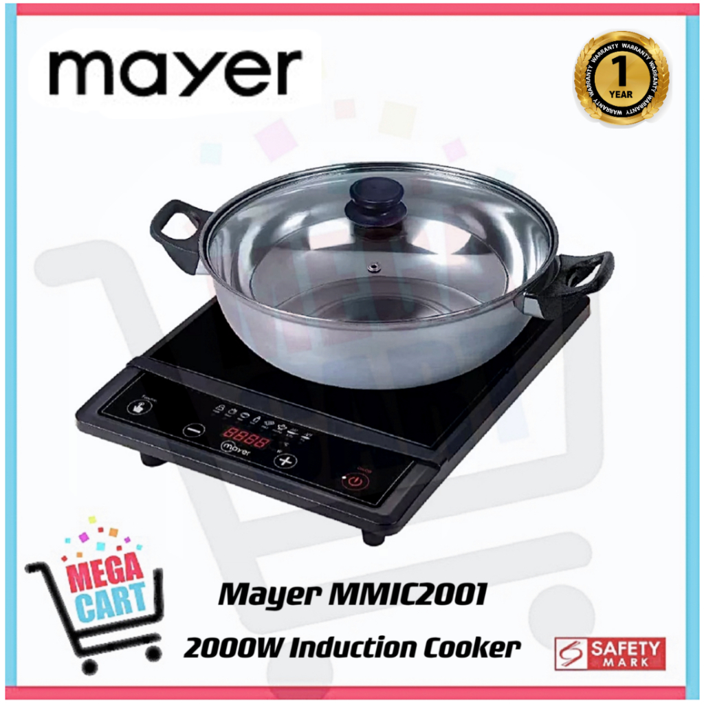 Mayer 2000W Induction Cooker With Free Pot MMIC2001 1 Year