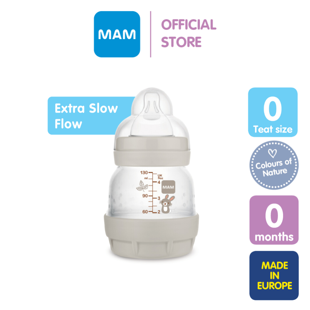MAM Bottle Feel Good, Extra-Small Glass Baby Bottle with Extra Slow Flow MAM  0