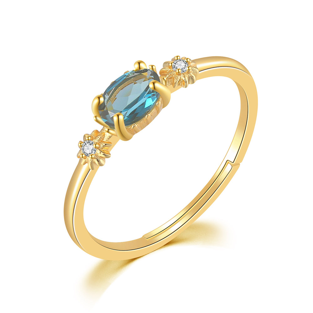 Gold ring hot sale with topaz