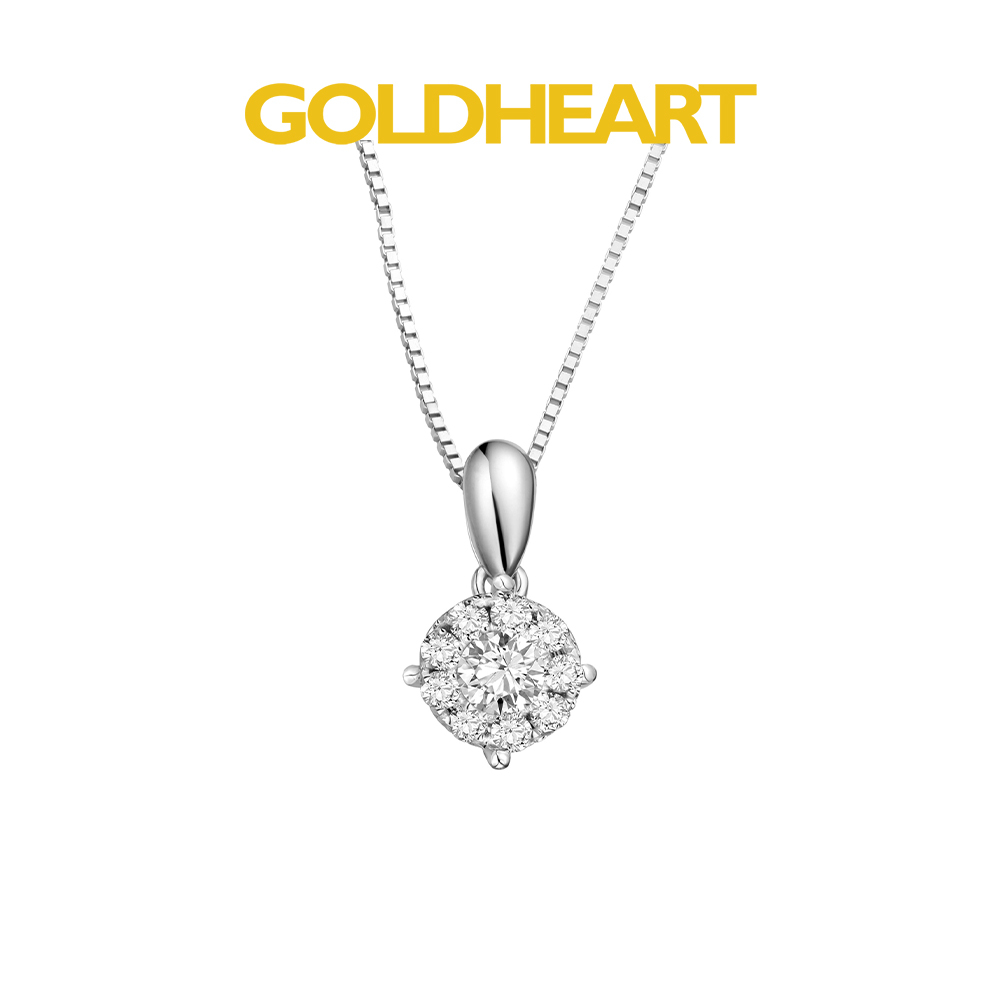 White gold heart necklace sale with diamonds