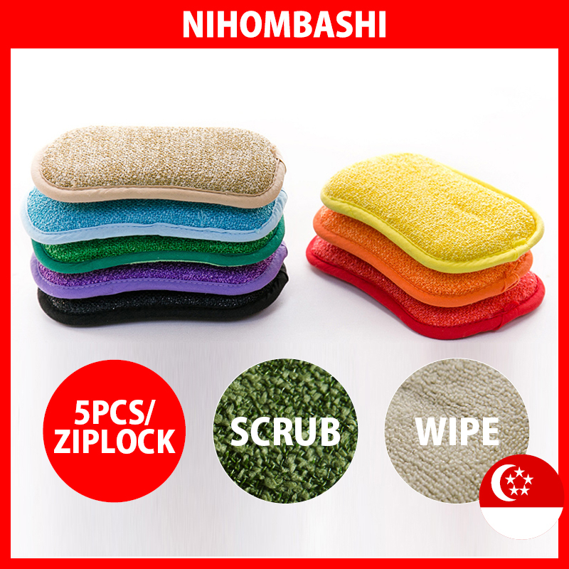 8pcs Cartoon Dishwashing Sponge Washing Scrubbing Sponges Pan Washing  Sponge Adorable Kitchenware Cleaner Kitchen Accessory Thickened Sponge Home