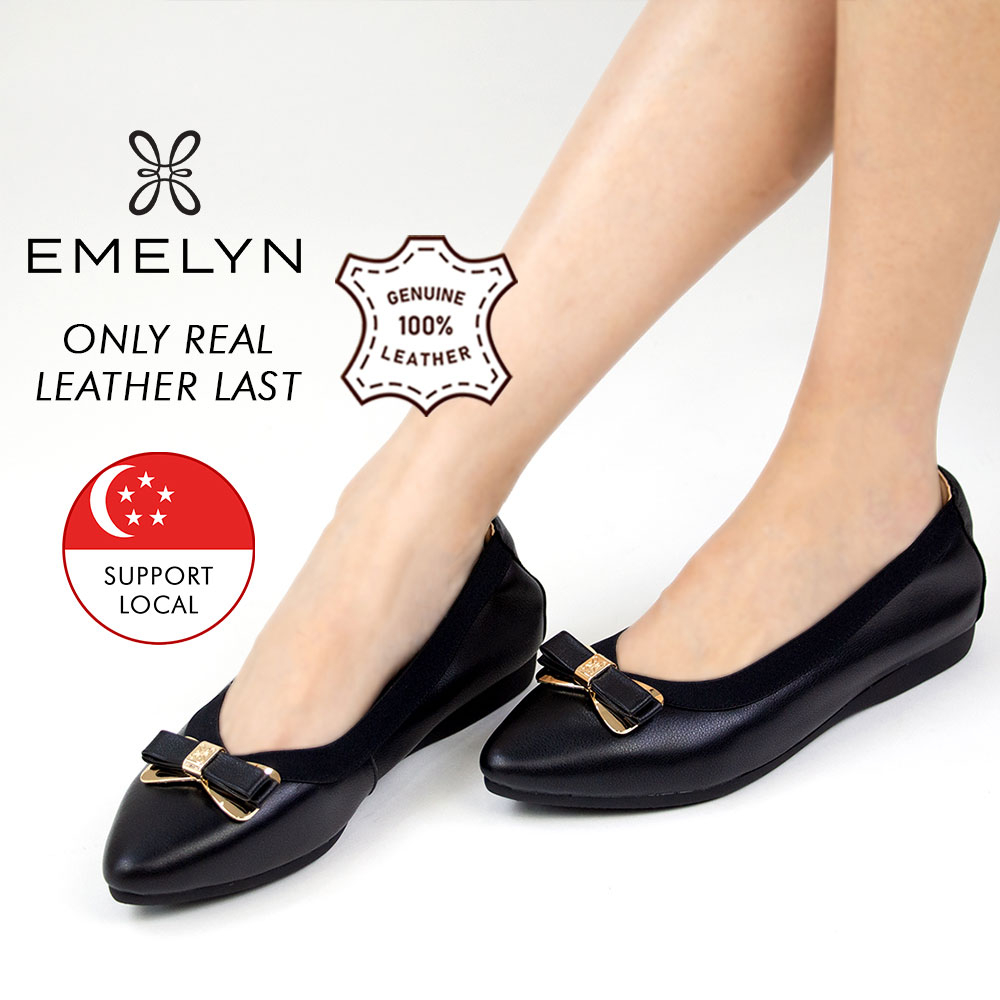 Real best sale leather flats