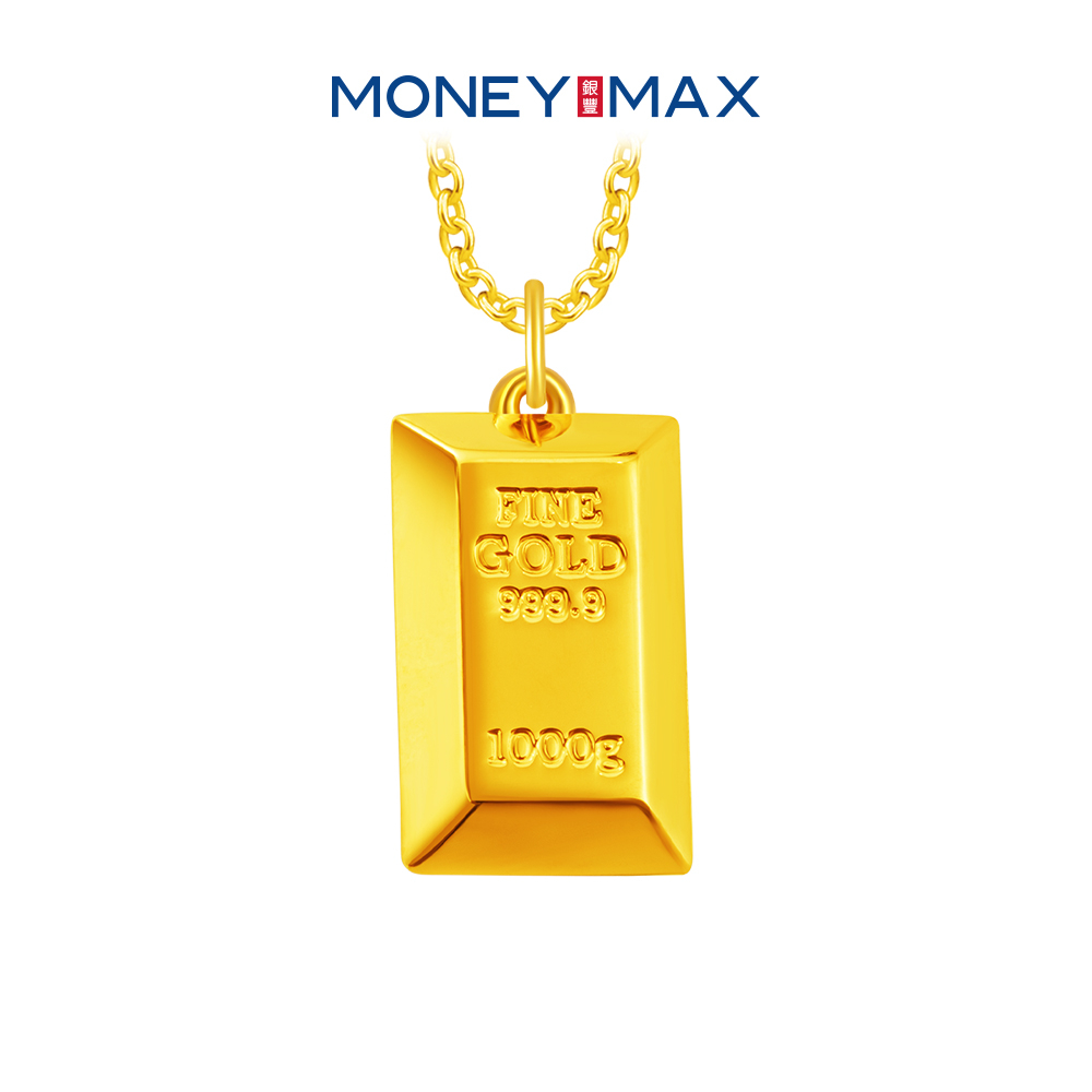 Mens gold bar on sale pendant