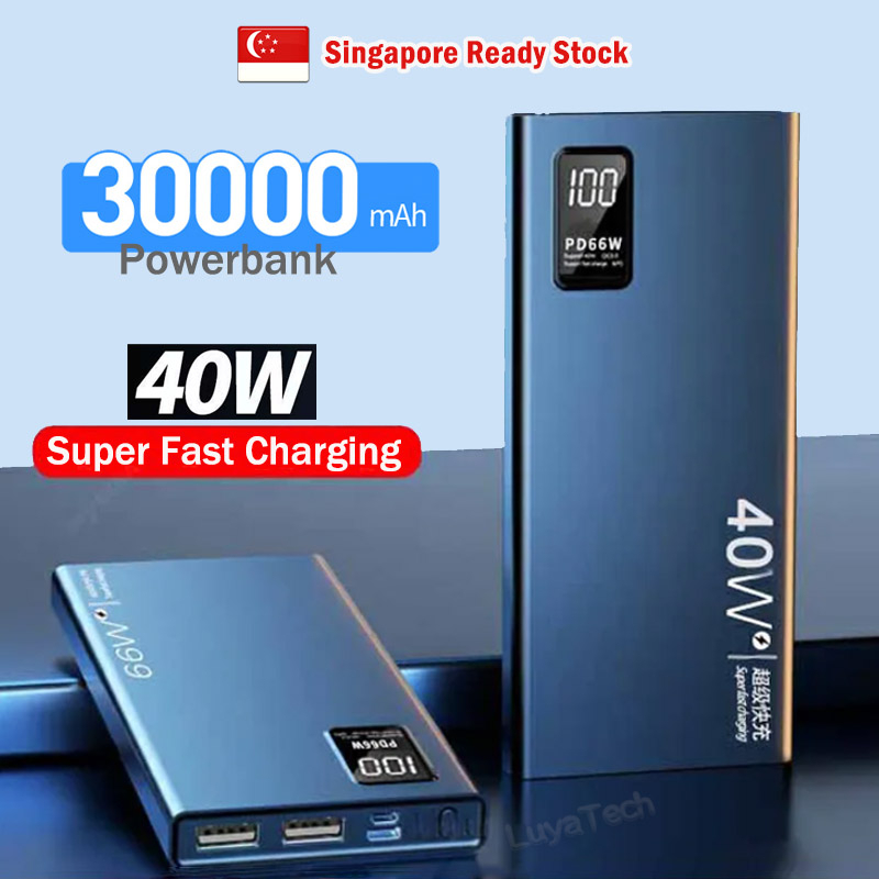40W Fast Charging Powerbank 30000mAh Portable Charger Ultra Thin PD20W  20000mAh Power Bank Battery Pack for iPhone Oppo