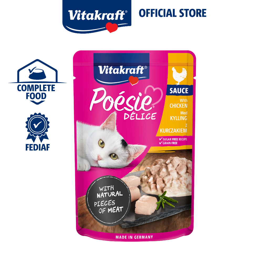 Carton Deal Vitakraft Poesie Delice Pouch 85g x 23 Packets Cat