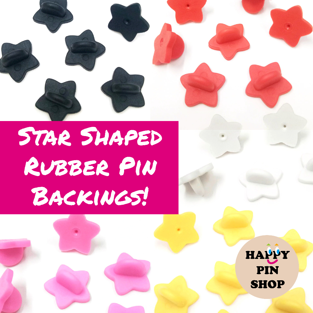 Rubber pin backs for enamel pins