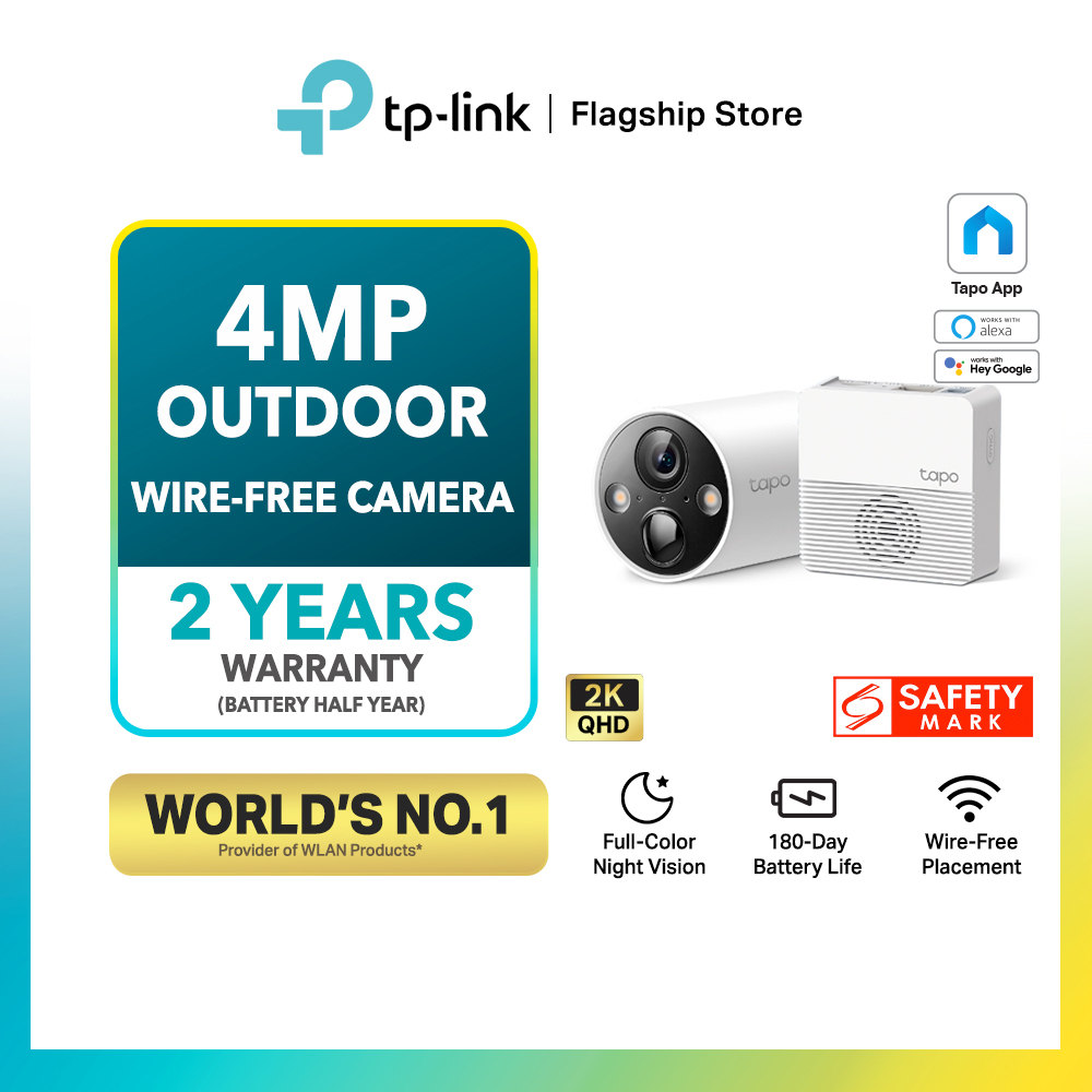 TP-Link Tapo C420S1 4MP Smart Wire-Free Security Camera System