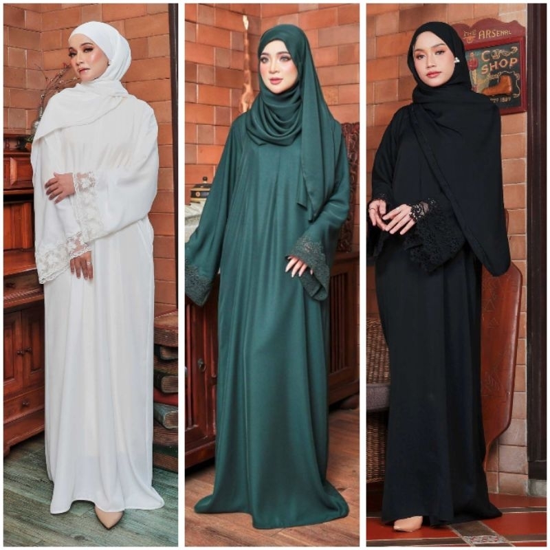 Abaya Lace Raya Exclusive Muslimah Jubah-(Abaya Only) | Shopee Singapore