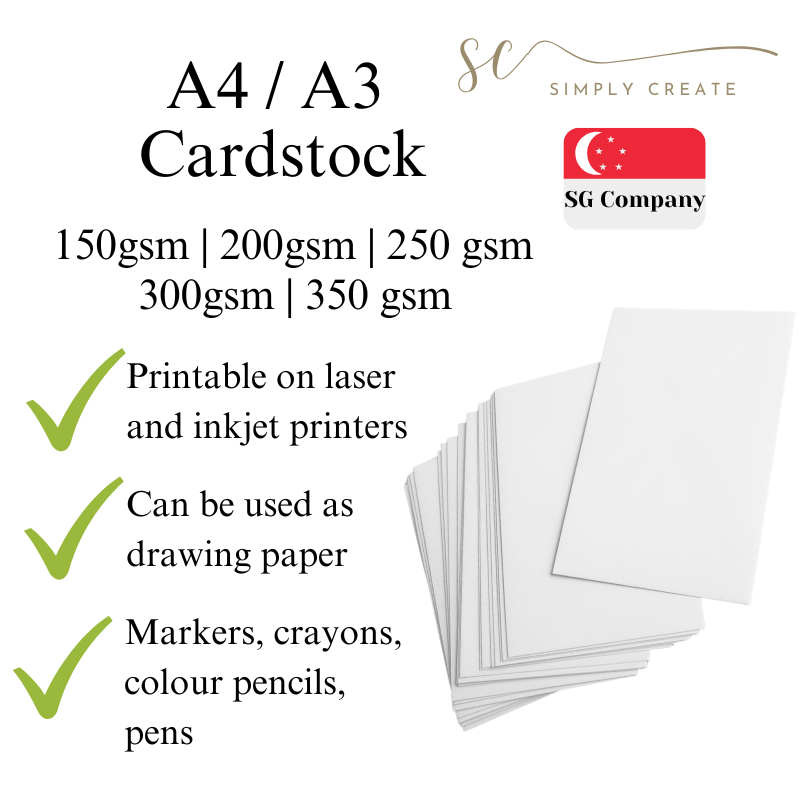 SG seller} A4 250 gsm off White Matte Thick Paper for printing