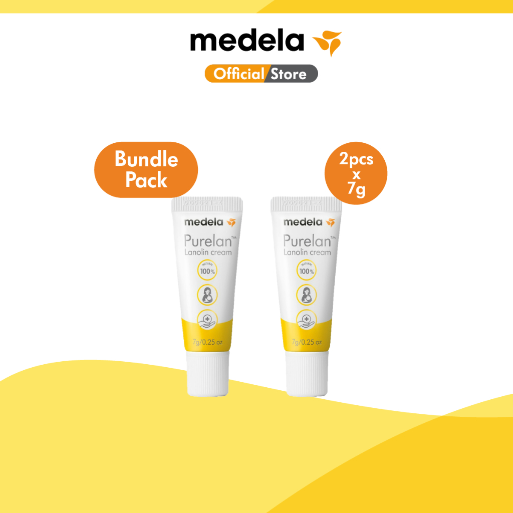 MEDELA Silicone Breastmilk Collector Free Purelan Nipple Cream 2.0 7G