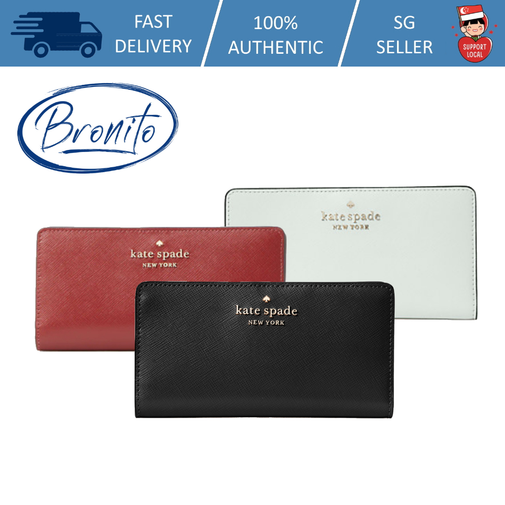 Kate Spade Staci Large Slim Bifold Wallet Shopee Singapore