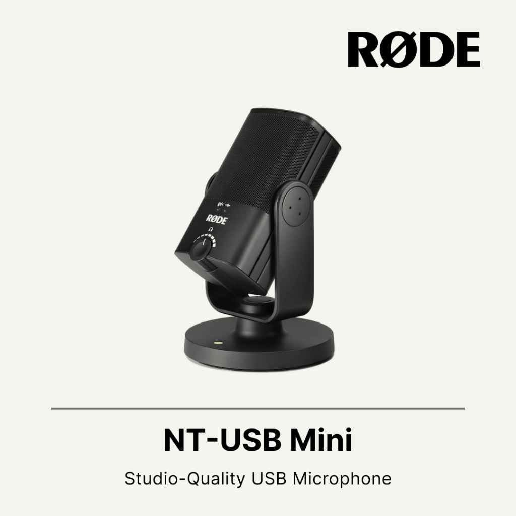Rode Microphones NT-USB Mini Condenser Microphone – Black - Micro