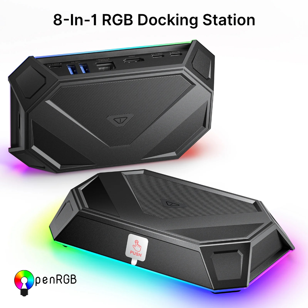JSAUX reveals a transparent RGB docking station for Steam Deck, ROG Ally  and Legion Go - PR Newswire APAC