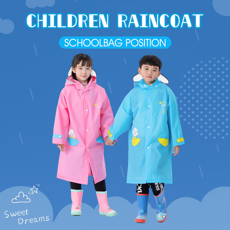 Children's Raincoat Girls Boys Rain Jackets Lightweight PU Waterproof  Hooded Raincoats,  India Raincoat