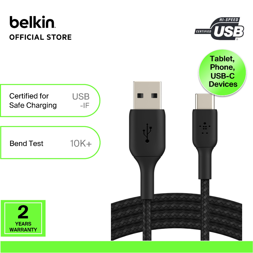BELKIN BOOST CHARGE USB-A TO USB-C 2M WH