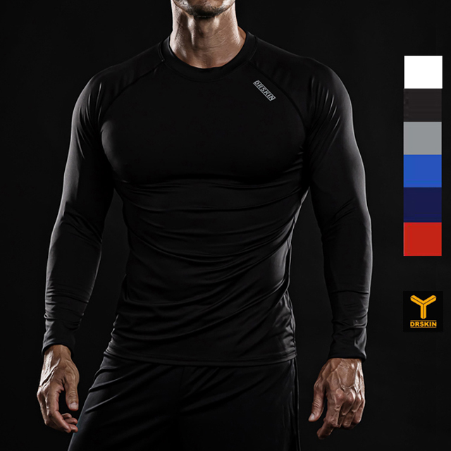 DRSKIN PRO 3/4 Sleeve Men's Compression Shirts Top Sports Workout