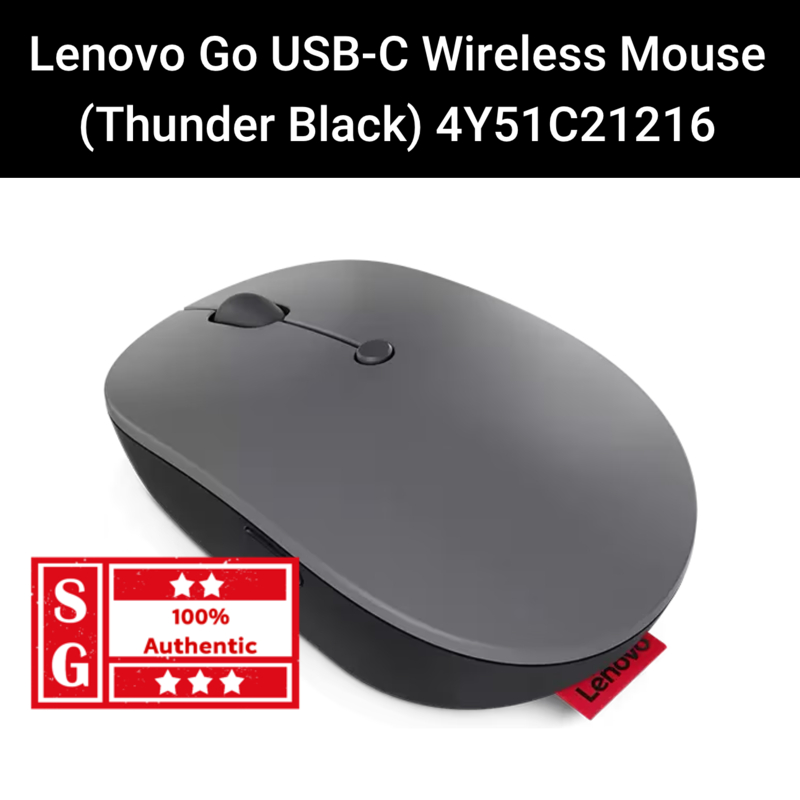 Lenovo Go USB-C Wireless Mouse (Thunder Black)