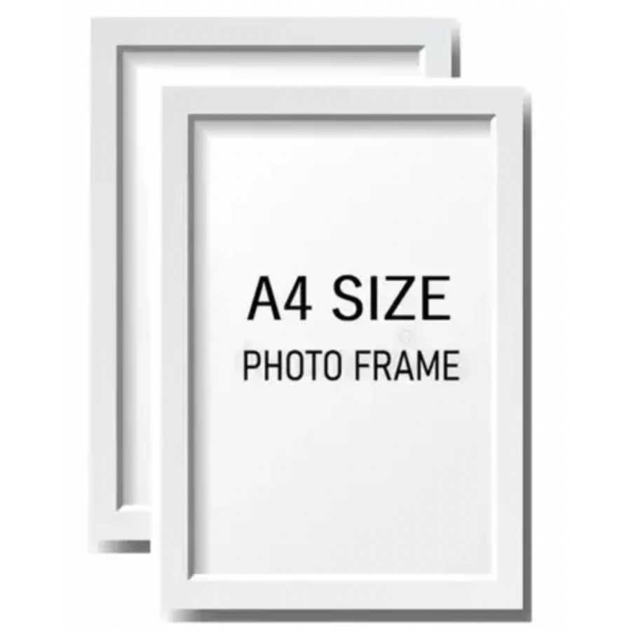 A4 white deals photo frame
