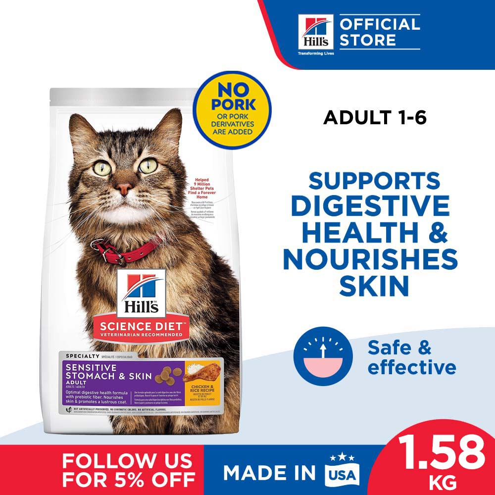 Hills sensitive hot sale skin cat