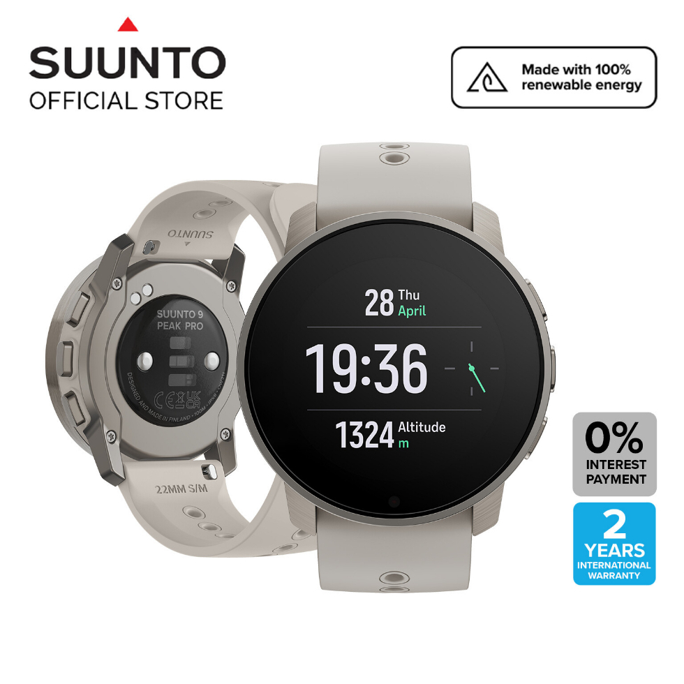 Suunto 9 Peak Pro Titanium Sand - Thin and tough GPS multisport watch