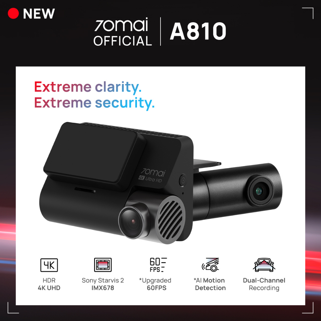 70mai A810 4K HDR Dual Dashcam  Installation, App Setup & Dashcam