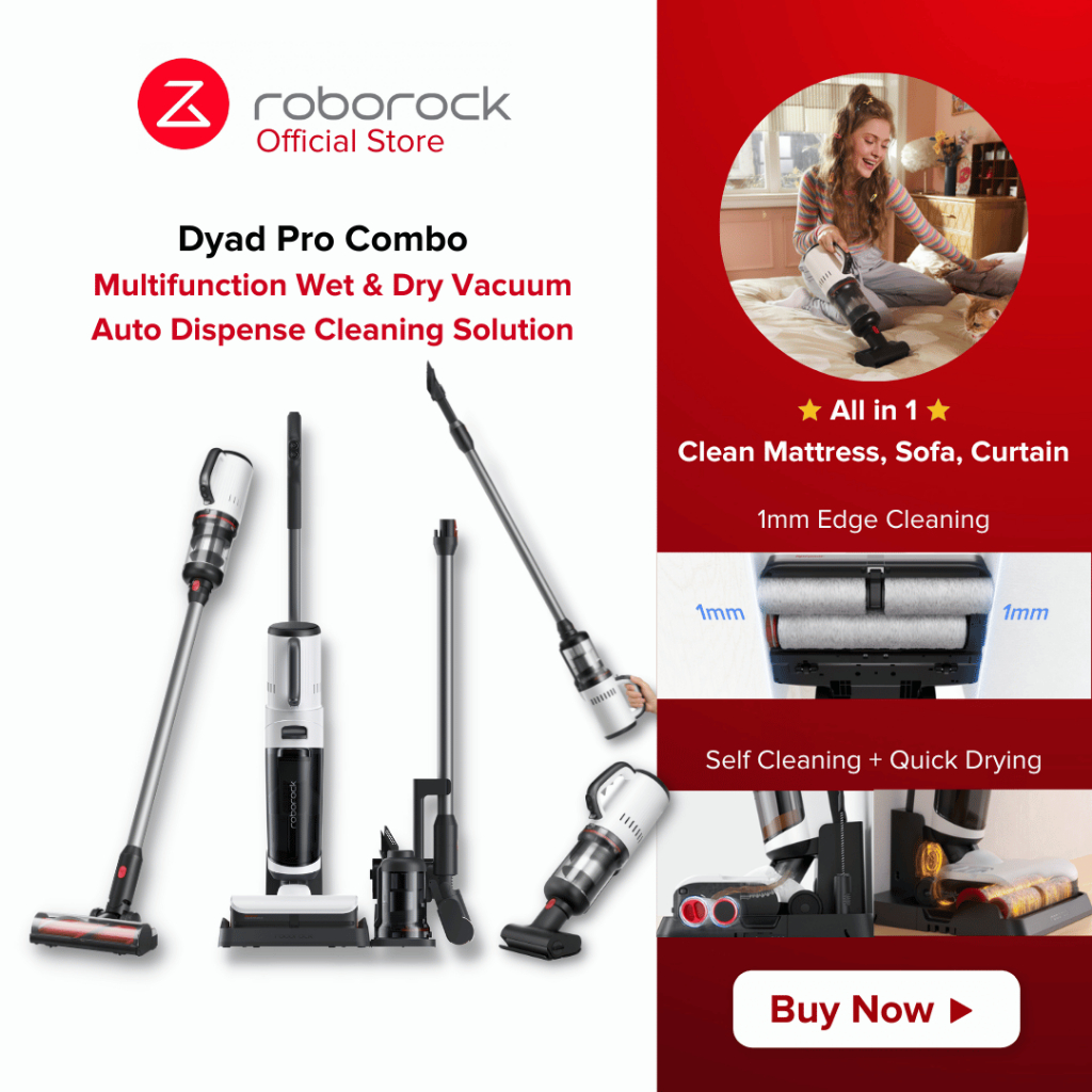 Five-in-One Smart Vacuums : Roborock Dyad Pro Combo