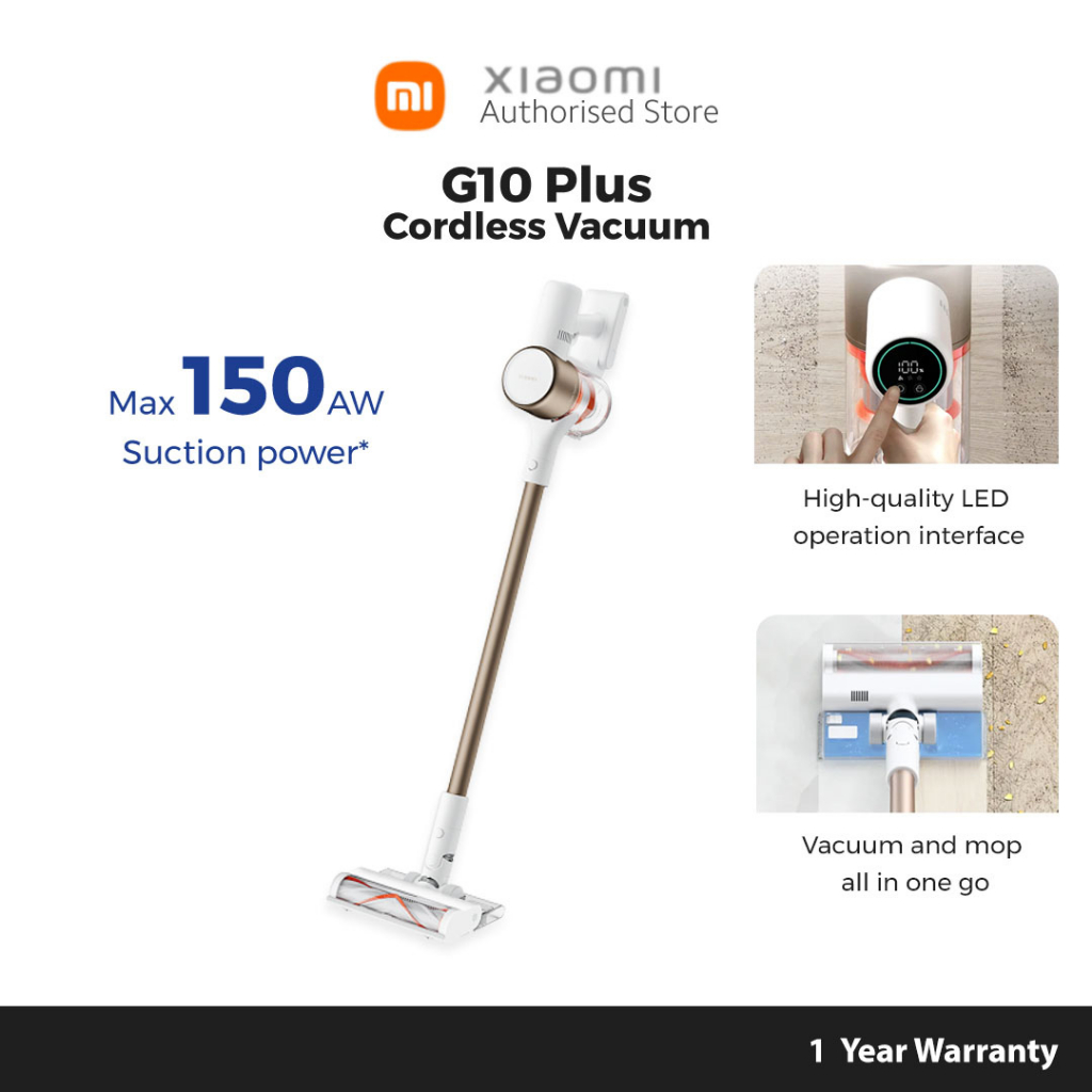Xiaomi Vacuum Cleaner G10 Plus, Vacuum and Mop All-in-one Go, 150AW  Suction Power