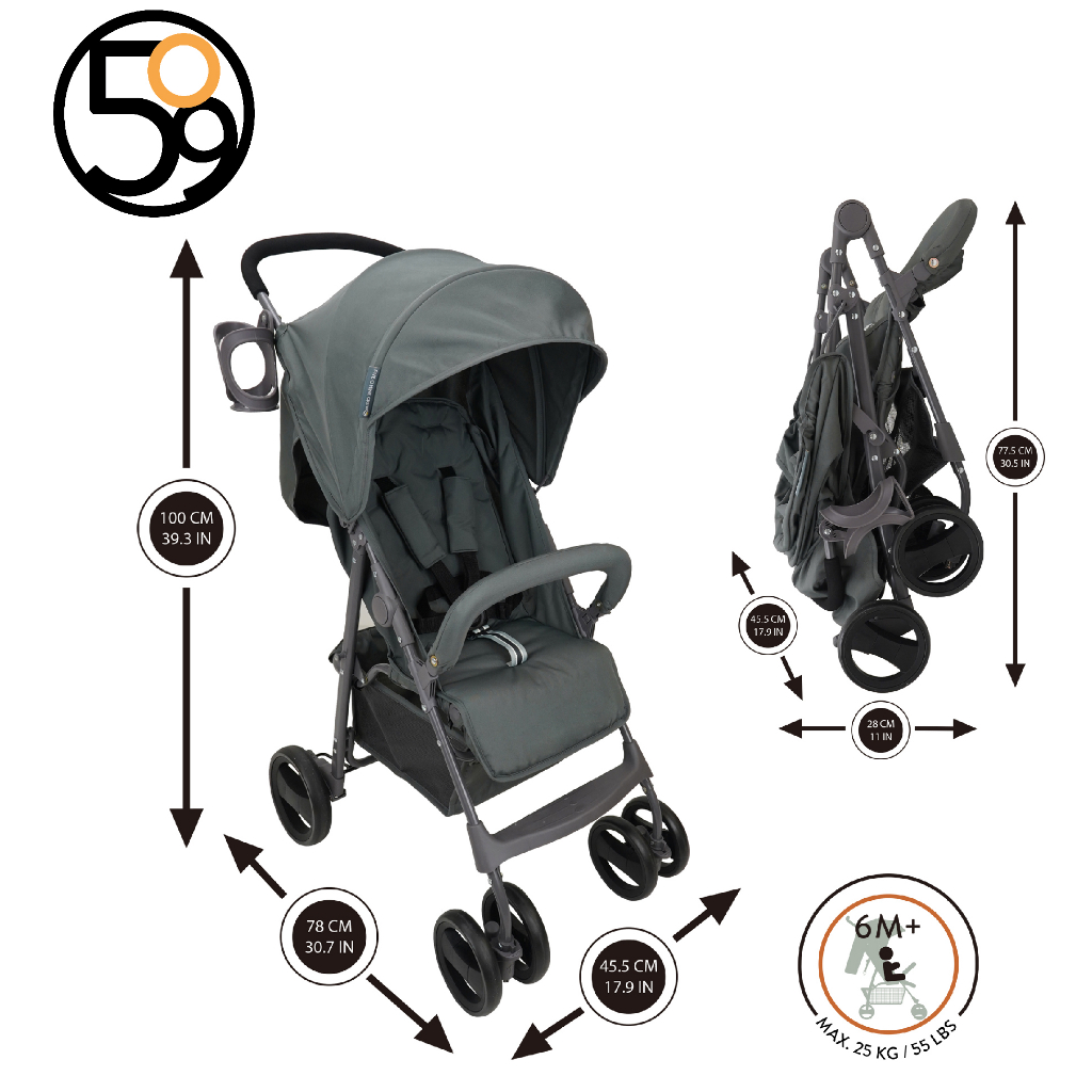 Childcare knox hot sale stroller folded