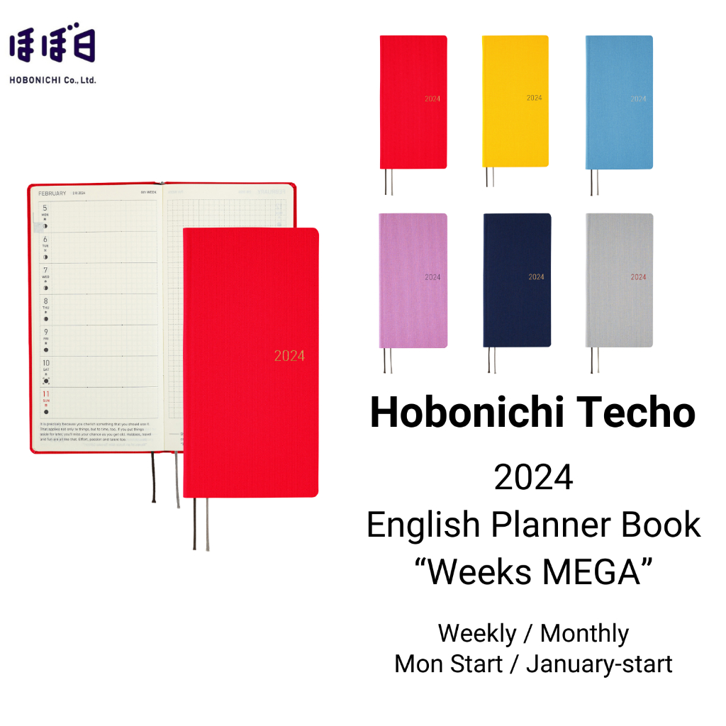 2024 Hobonichi Techo Weeks MEGA English ver. Colors Weekly