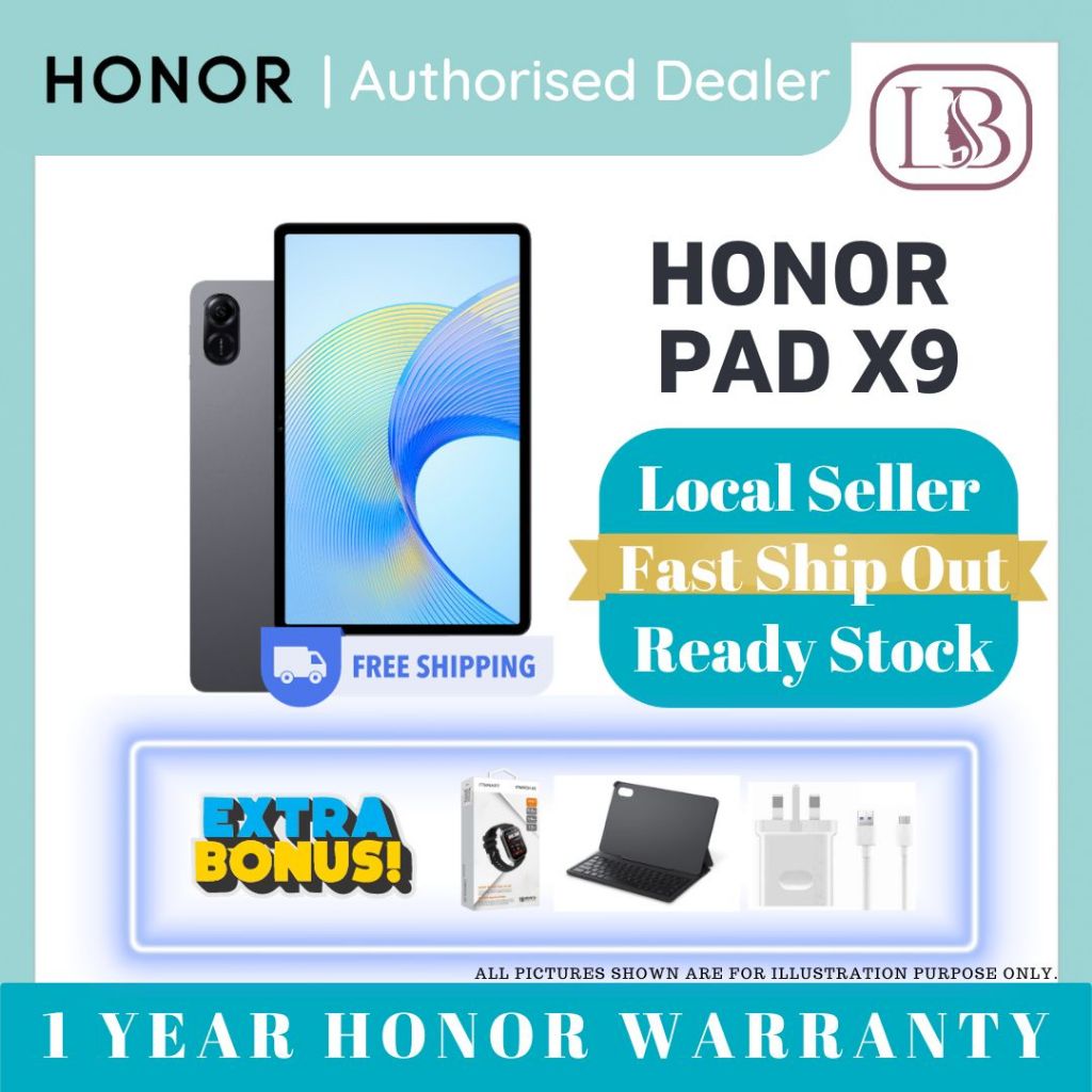 Brand New Honor Pad X9, 1-Year HONOR Warranty, Gift + Free Shipping