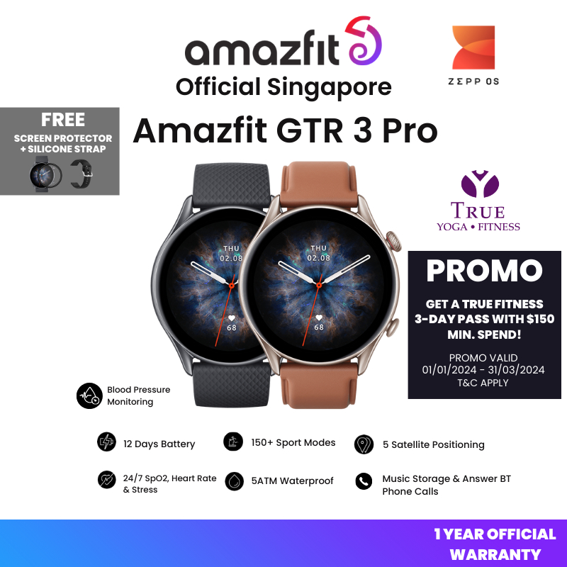 Amazfit GTR 3 Pro Smartwatch: Ultra HD AMOLED Display - 150+ Sport