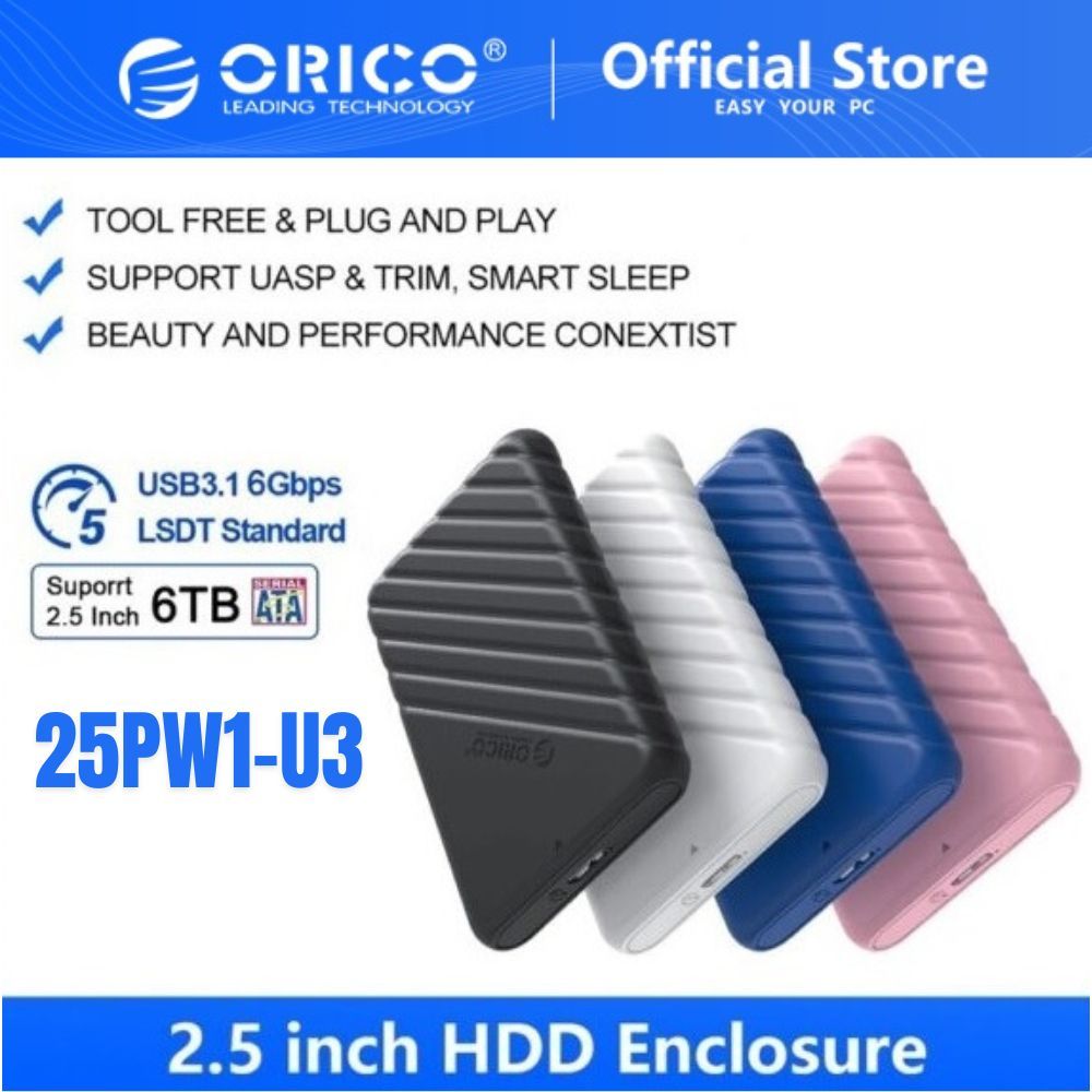 ORICO Hard Drive Caddy 2.5 to 3.5 Support SATA 3.0 To USB 3.0 6Gbps Support  7 / 9.5 /12.5mm 2.5 inch SATA HDDs and SSDs (1125SS)