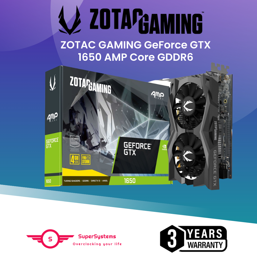 Zotac gaming geforce gtx 1650 amp core discount gddr6