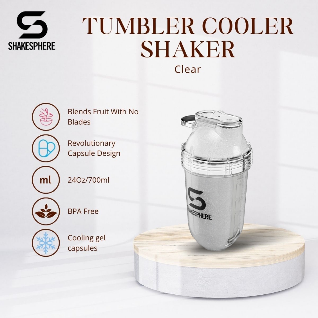 ShakeSphere Tumbler View | Shaker Bottles | 700ml - Rose Gold & Black