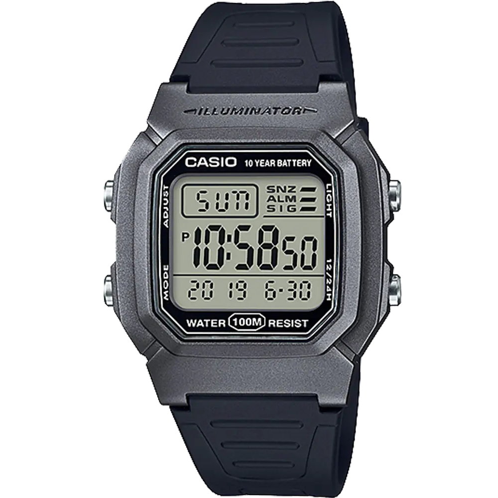 Casio 10 year hot sale battery digital watch