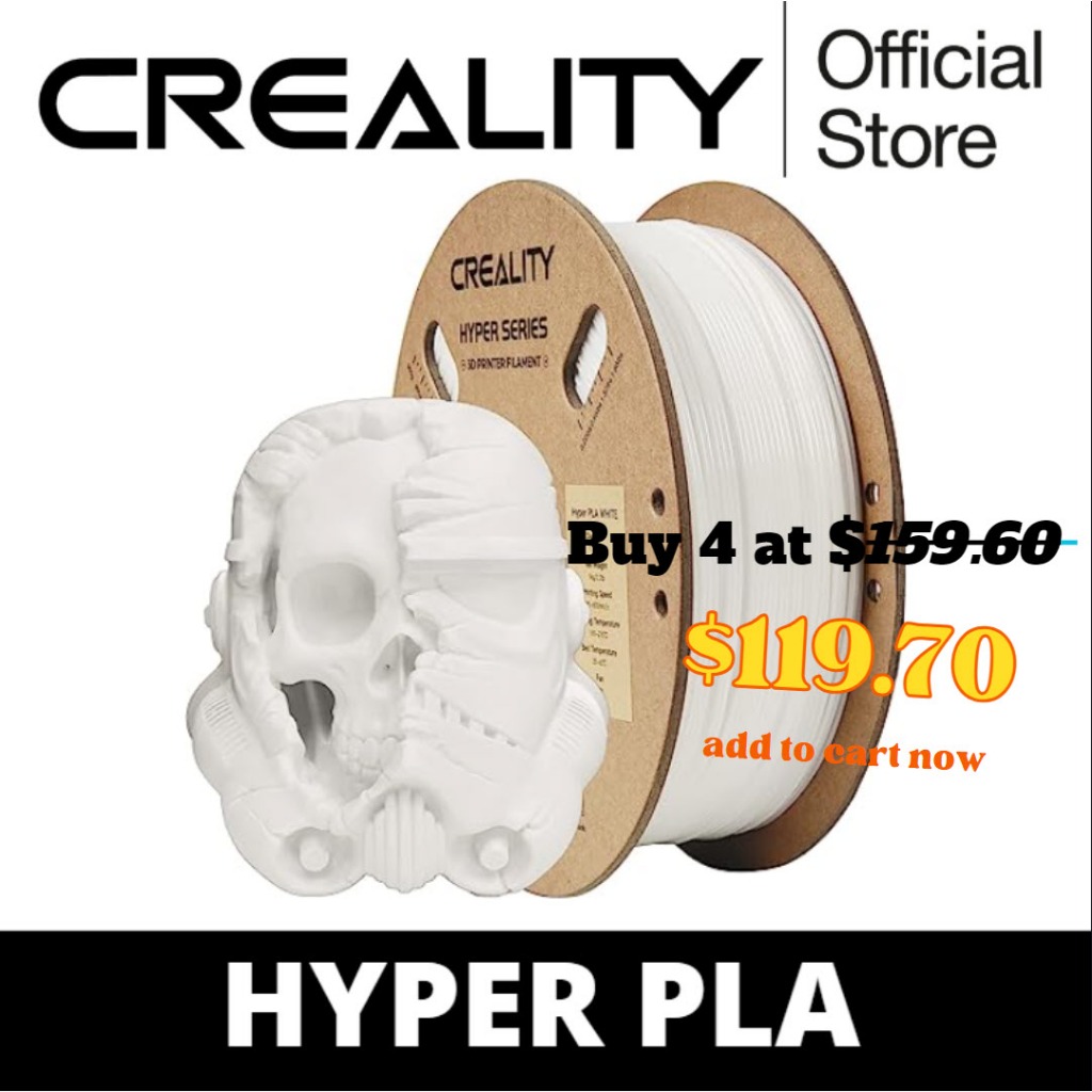Creality Hyper PLA Filament 1.75mm High Speed 30-600mm/s 3D