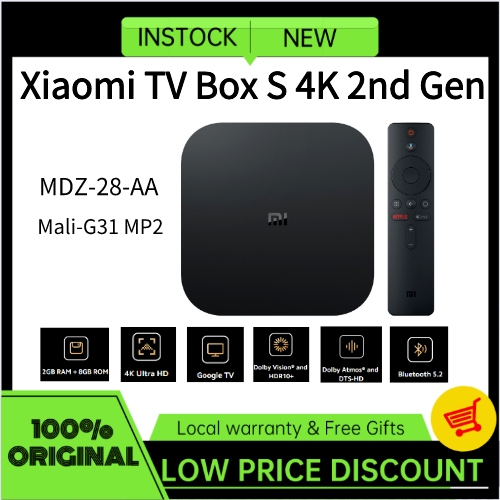 2nd gen)Xiaomi Mi TV Box S 4K 2nd Gen -Android TV Second generation Xiaomi  TV Box S with Google TV operating system
