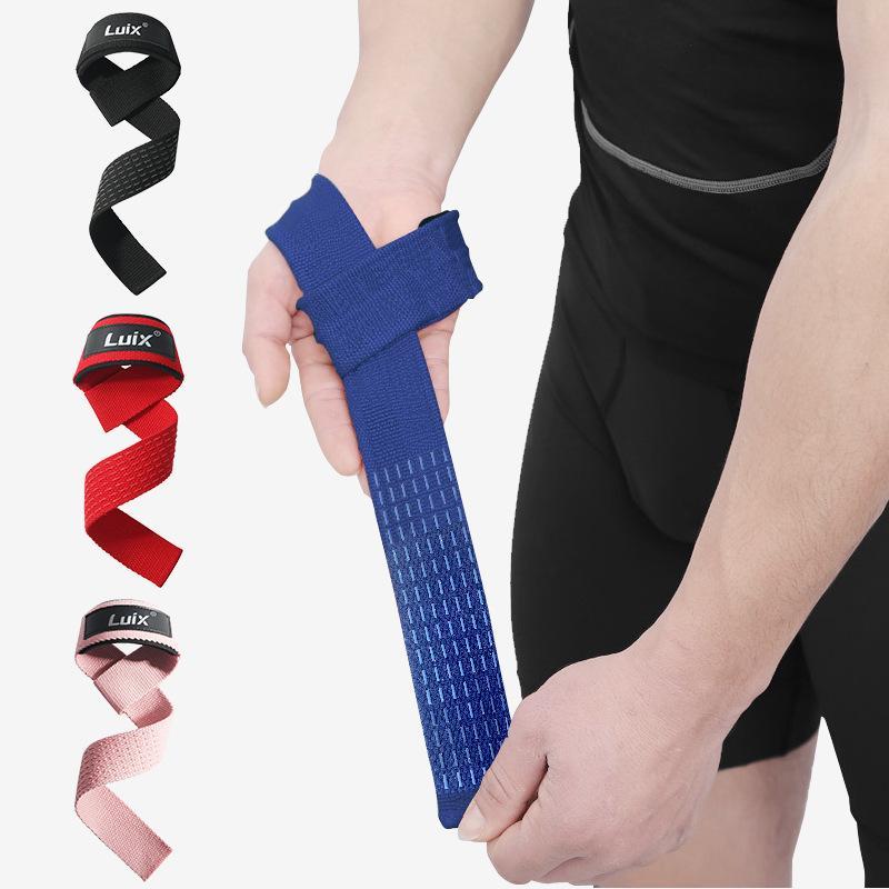 SG Seller] Weightlifting Wrist Straps Adjustable Non-slip Silicone Gym  Fitness Lifting Strap Wrist Support Sports