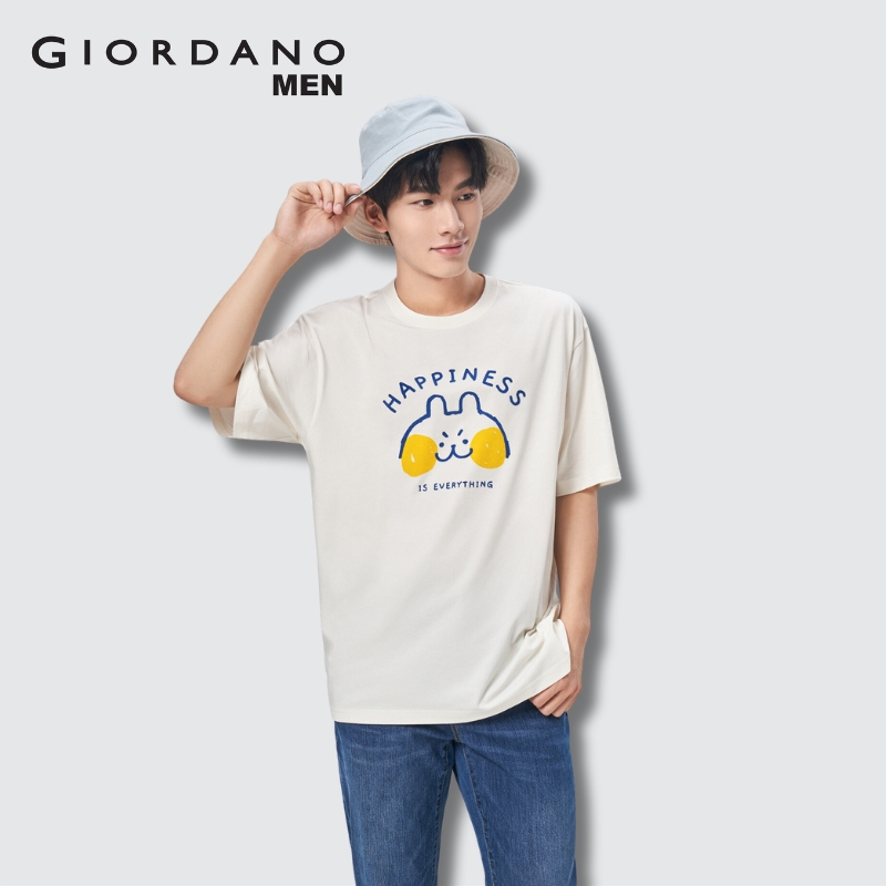 Giordano x Liliuhms Happiness is Men Relax Fit Printed T shirt