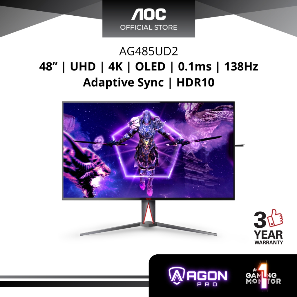 4K OLED Computer Monitors : agon ag485ud