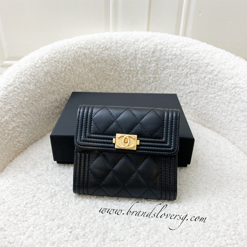 Chanel 22 Small Hobo Bag in Black Shiny Calfskin and AGHW