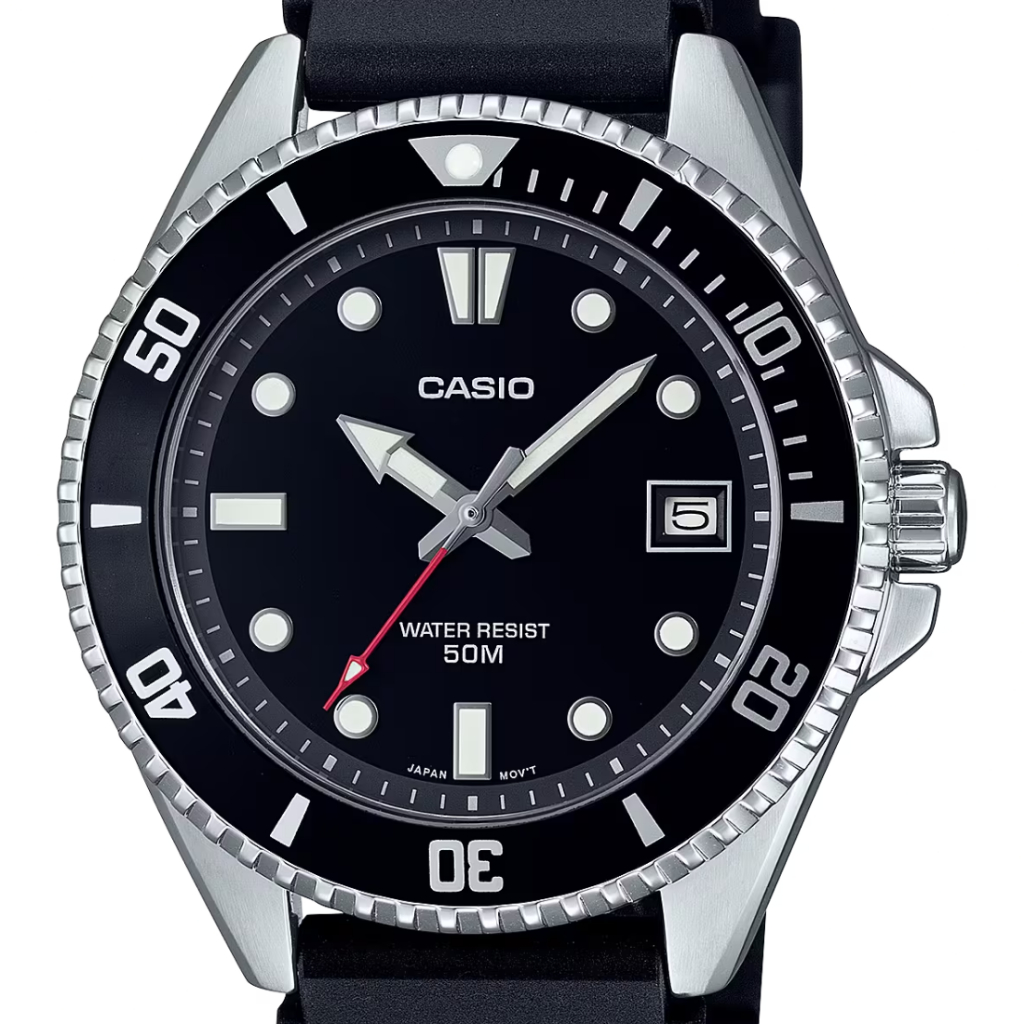 Casio quartz sale black watch