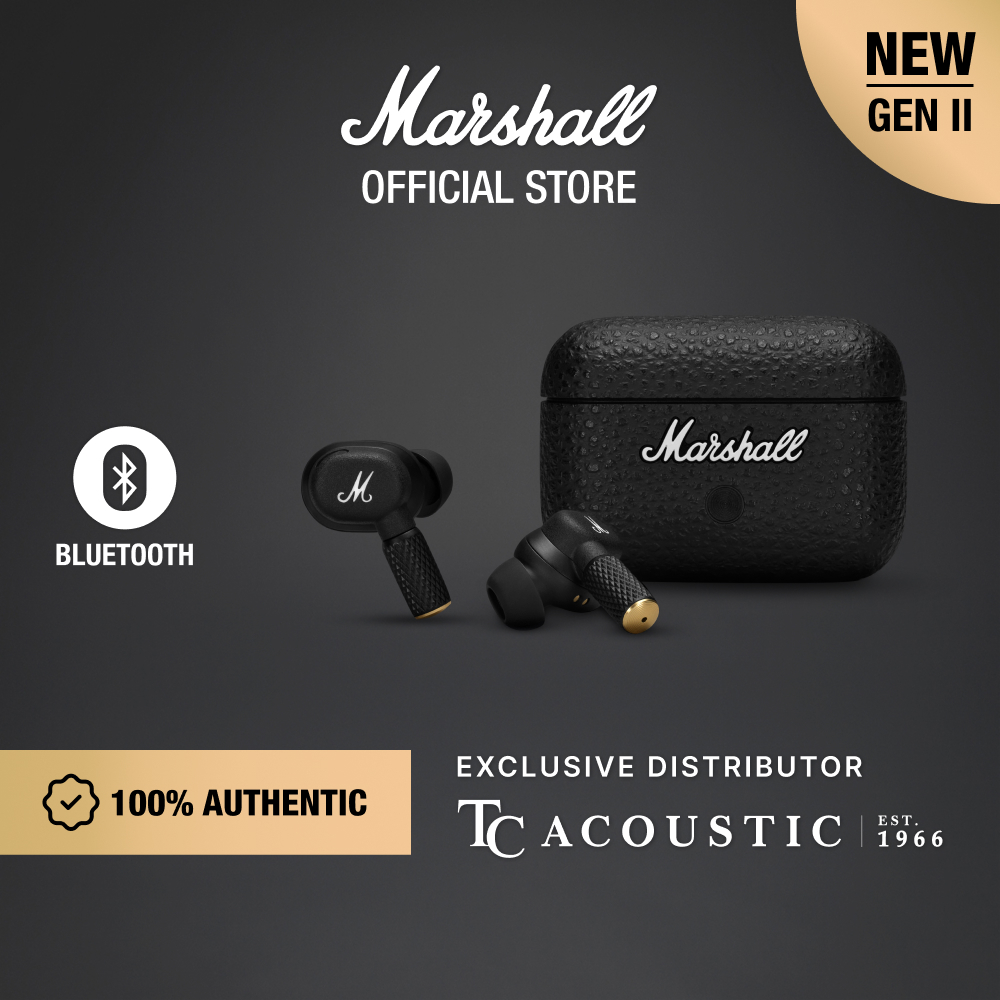 MARSHALL EARPHONES/HEADPHONES/EARBUDS MOTIF II ANC • BLACK