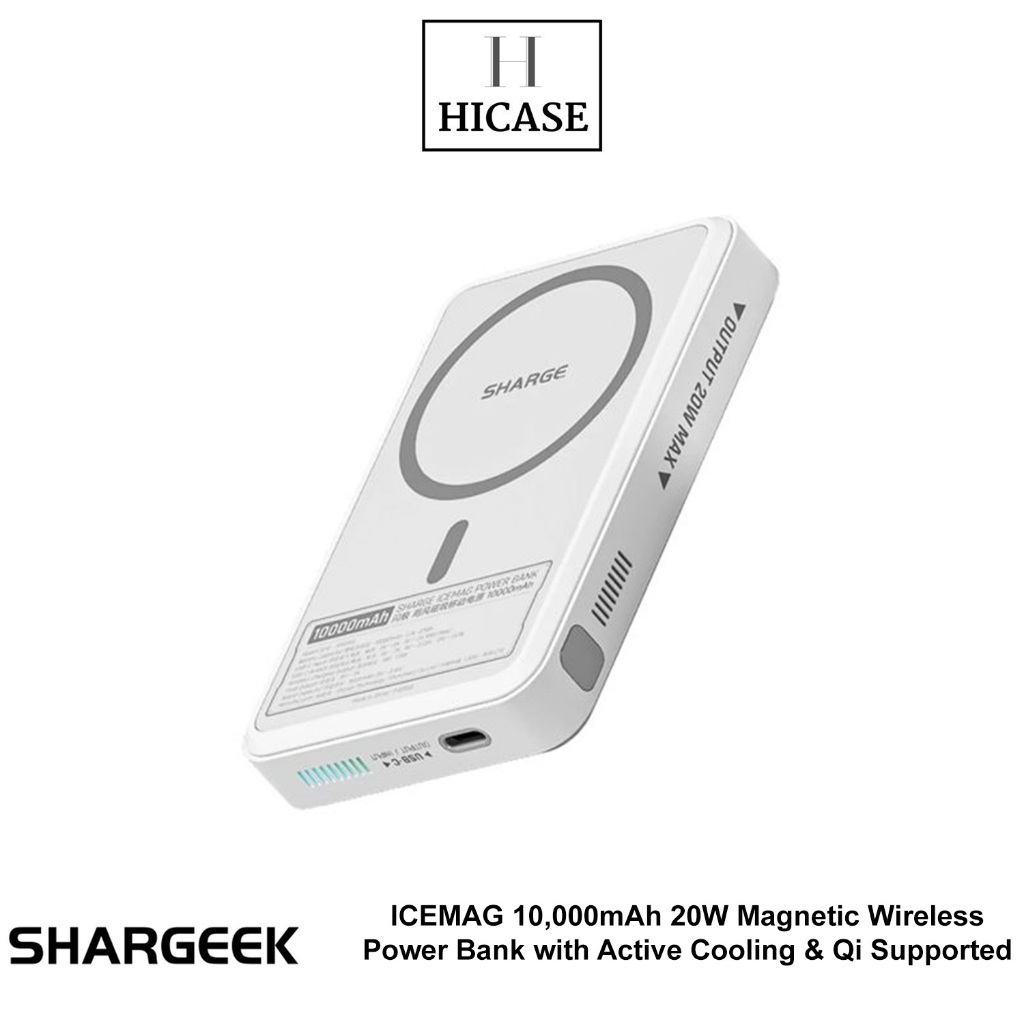 Shargeek ICEMAG 10,000mAh 20W Magnetic Wireless Power Bank with